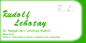 rudolf lehotay business card